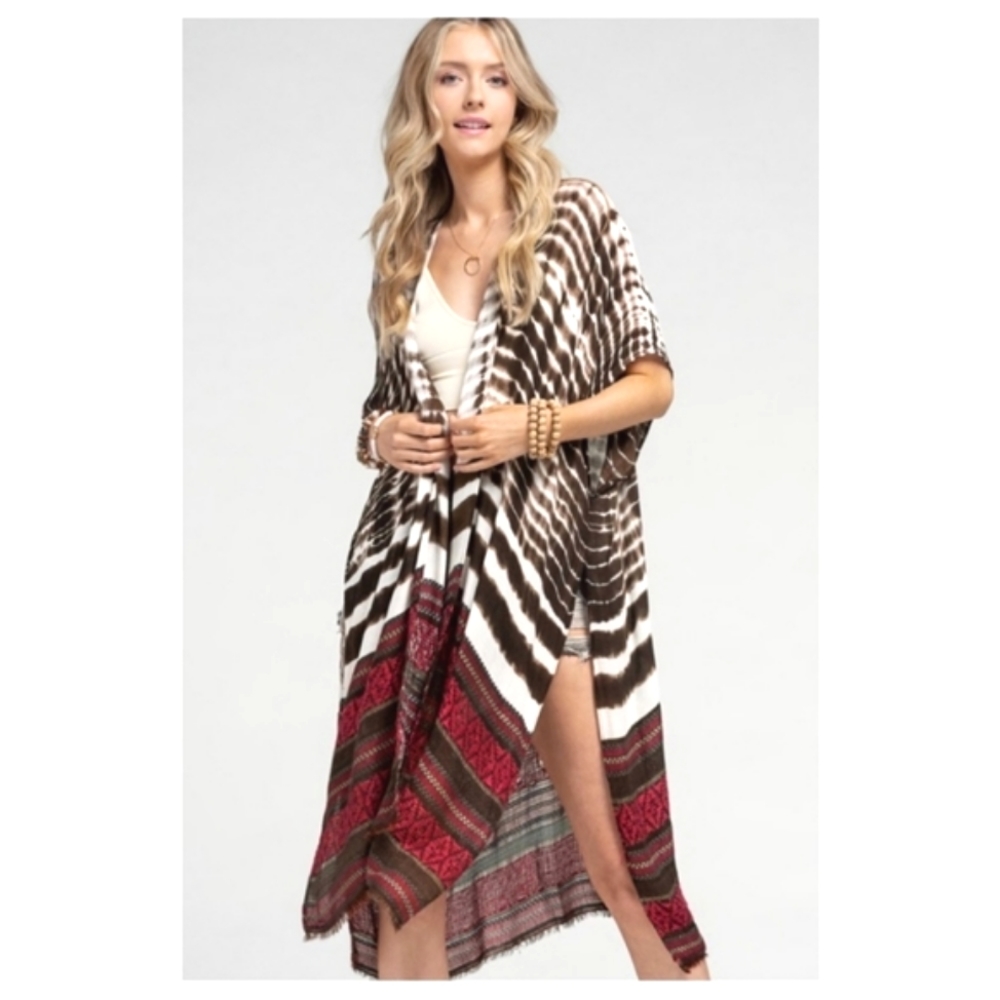 Boho Beautiful Jacquard Kimono Top - Picture 6 of 11